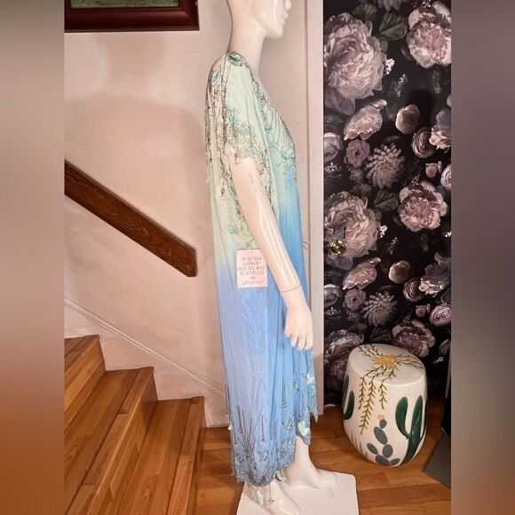 Free People Esme Embellished Maxi Dress Stars Celestial/ size XS - Picture 7 of 9